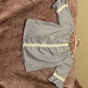 Blue Striped Kids Top